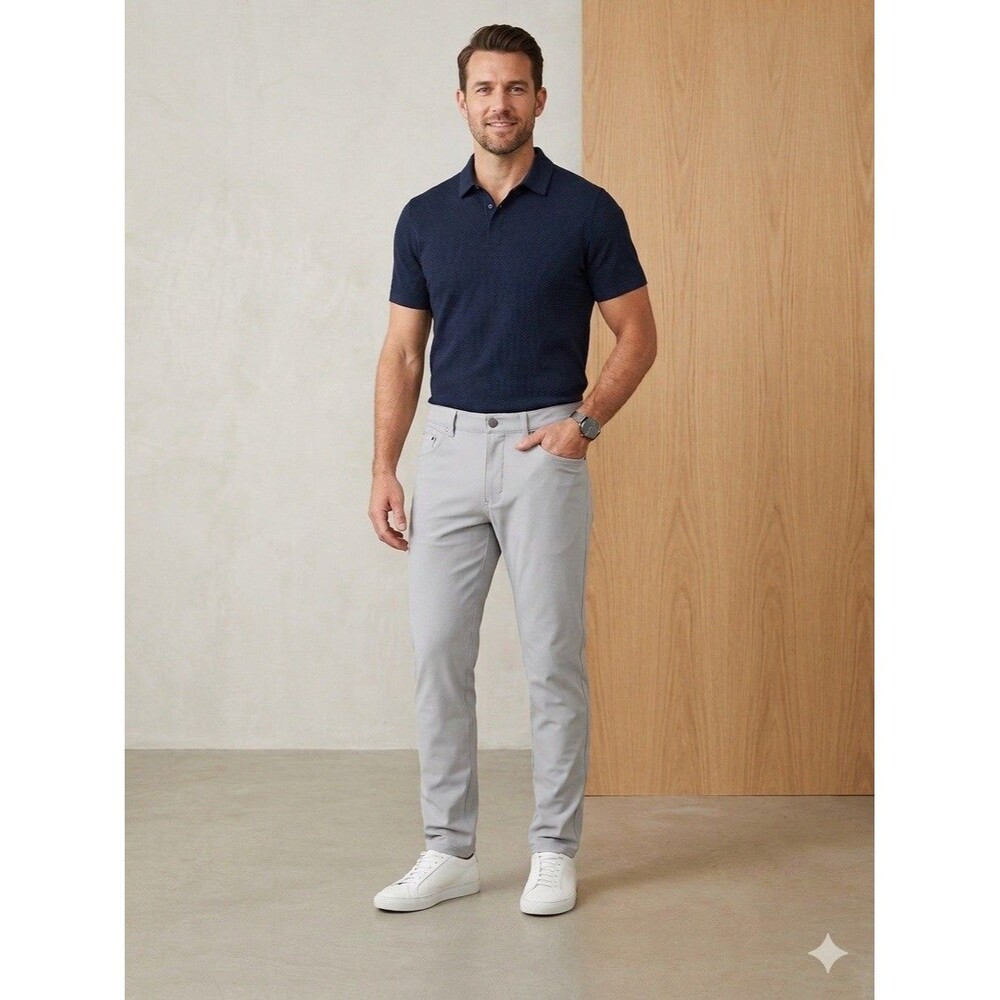Lululemon Men ABC Classic Fit 5 Pocket Pant Warpstreme Gray Gray Chino 32 x 31